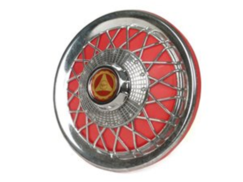 Cubre-llanta cromado/rojo para ruedas de 10 pulgadas