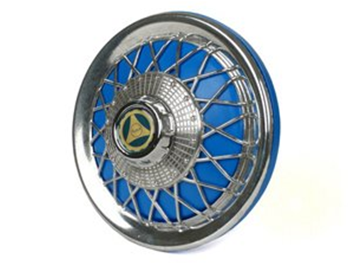 Cubre-llanta cromado/azul para ruedas de 10 pulgadas