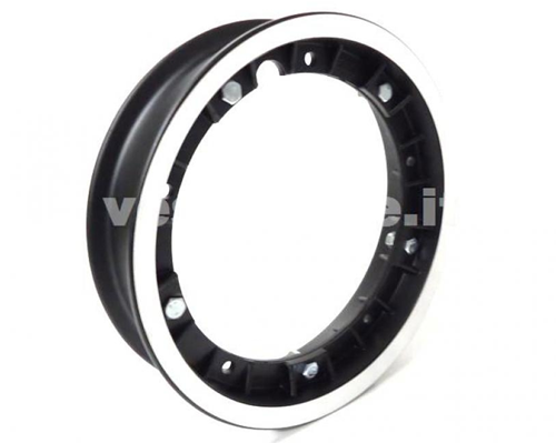 Llanta rueda vespa medidas 3,50-10 de aleación de aluminio negra | Vespatime