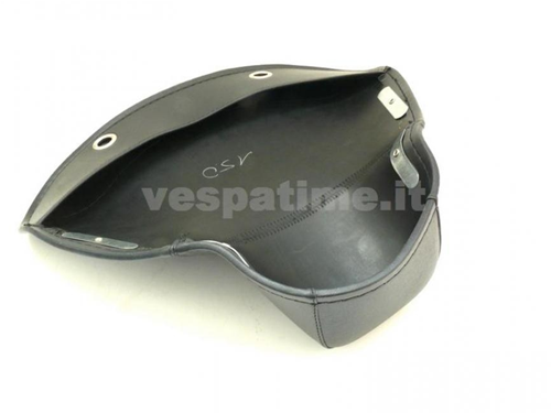 Cover saddle dark blue with holes bosses distance 17 cm per handle, Vespa 150 VB1T