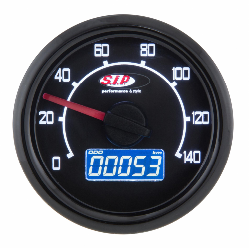 Odometer SIP 2.0 with digital revolution indicator Vespa 50 N-L-R-S, 90 - d. 48mm - 14000 RPM - black