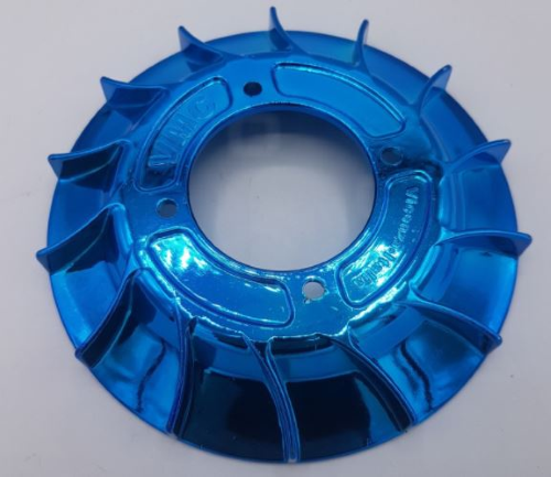 Fan For Electronic Ignition Vespa VMC In Lacquered Aluminum 14 Fins - BLUE