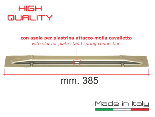 Footboard reinforcement crosspiece for sheet metal for Vespa 50,90,125 Primavera/ET3, with slot